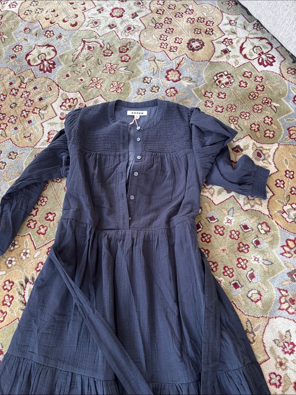 Boden Navy cotton maxi dress from Boden - Picture 10 of 14